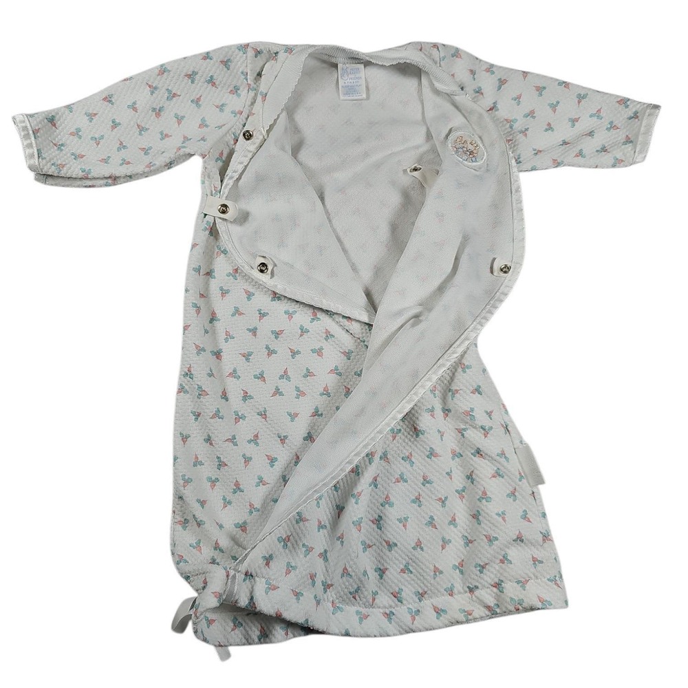 Vintage 1996 Peter Rabbit Friends Sleep and Play Gown Tie Bottom Small 0-11 LBS